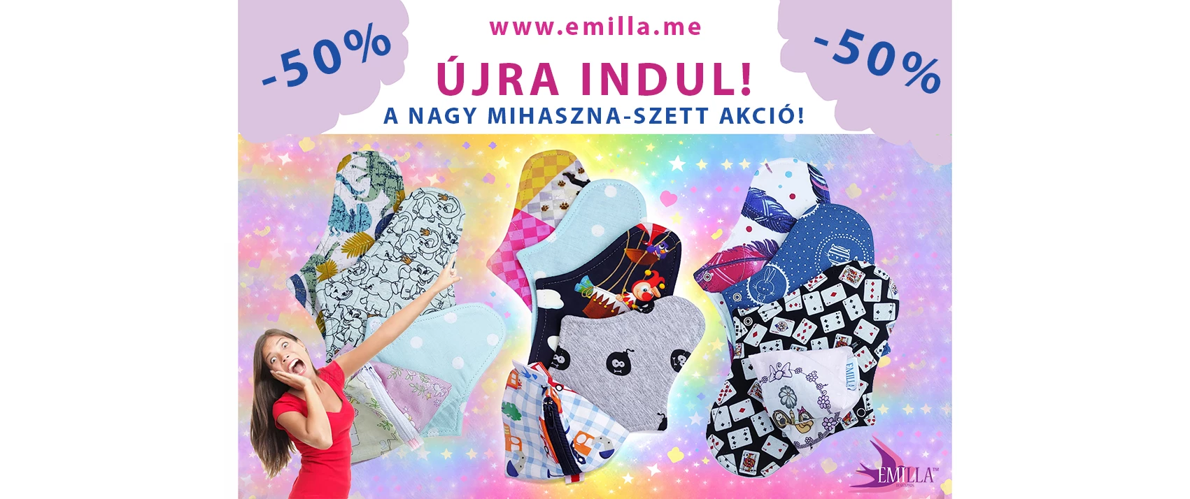 Emilla mosható női betétek 