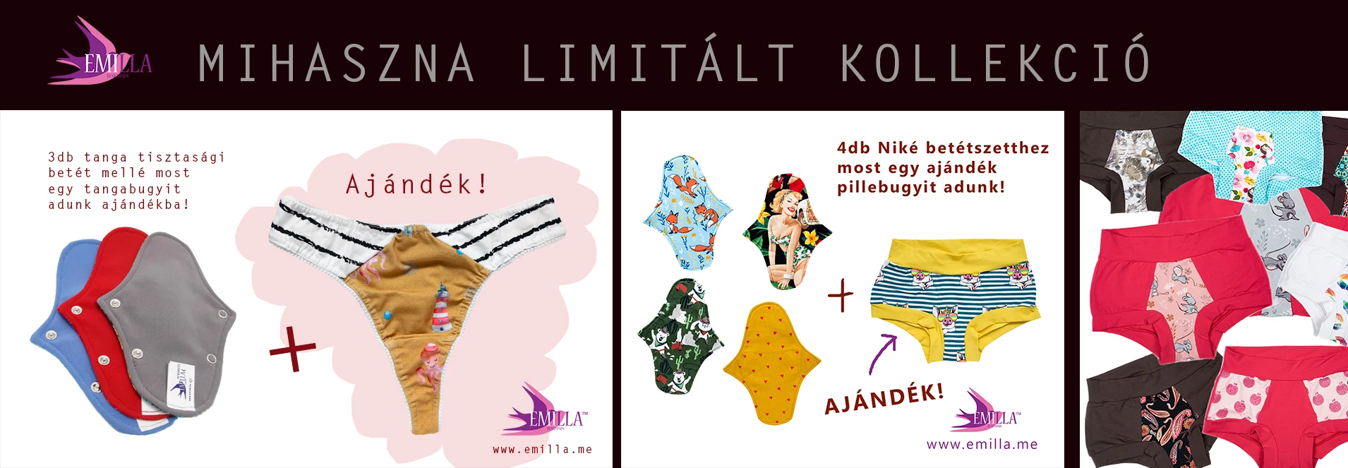 Emilla mosható női betétek 