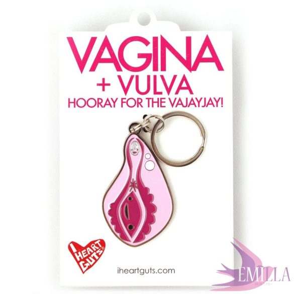 Vagina+Vulva Keychain - Hooray for the Va-Jay-Jay!