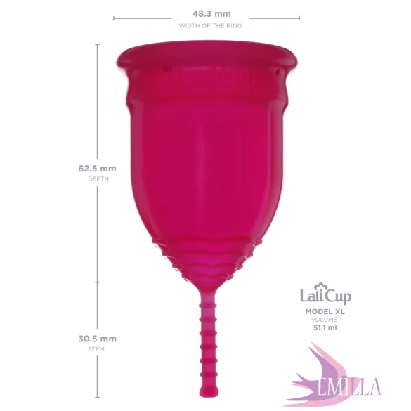 Lalicup Emilla Special Edition XL for extra heavy flow and high cervix - WINE