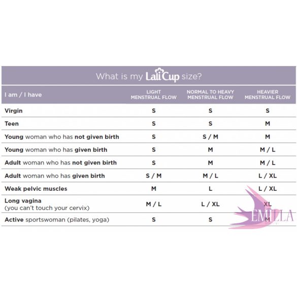 Lalicup Emilla különleges kiadás - magas méhszájhoz extra erős vérzés esetén (XL) - WINE