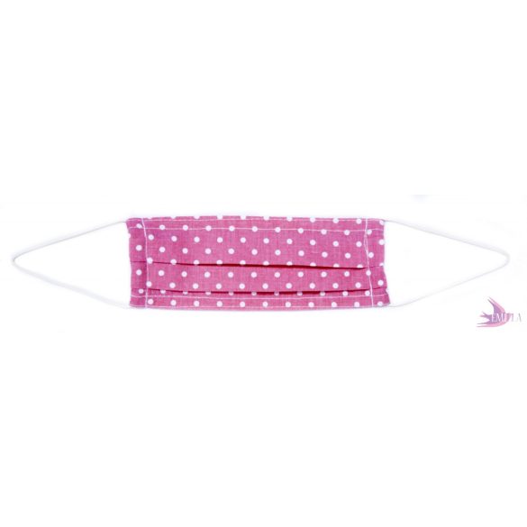 Gyermekmaszk - Pink Pöttyös / pamut