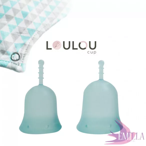 Loulou Cup Turquoise (Softer) - Large size - with a FREE Emilla liner
