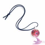 Sötétkék velúr hatású (vegán) szál - 60cm