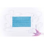 Megkötős mosható, kifőzhető arcmaszk - Kék bogyók / pamut