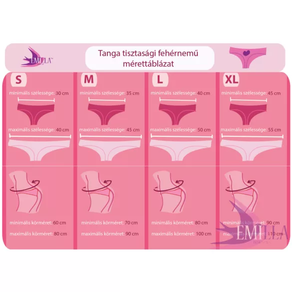 Sail Away - M-es tanga fehérnemű, biopamut