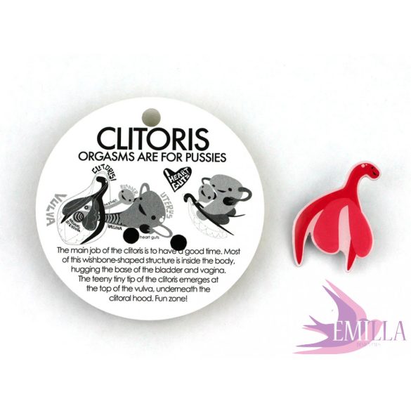Csikló kitűző - Enjoy your Clitoris!