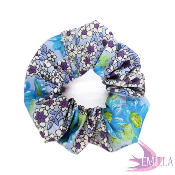 Blue Bloom scrunchie