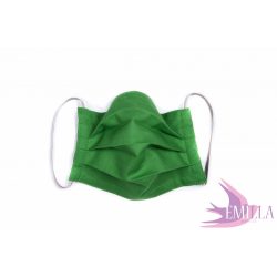   Gumis mosható, sterilizálható arcmaszk - Sötétzöld / pamutvászon