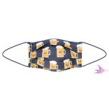 Gumis mosható, sterilizálható arcmaszk - Beer / biopamut géz