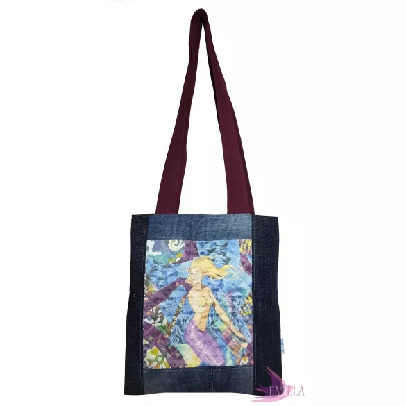 XL Patchwork Zero Waste Mermaid Dream - Cotton tote bag 