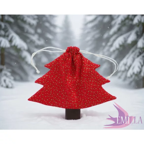 Golden Christmas tree bag - 100% cotton