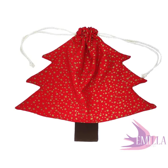Golden Christmas tree bag - 100% cotton