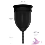 Lalicup XL for extra heavy flow and high cervix - Black