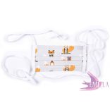 Tie-on Washable, sterilizable face mask -  Mr. Fox - Cotton