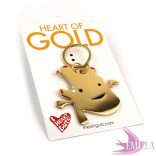 Aranyszív fémkulcstartó - Heart of Gold