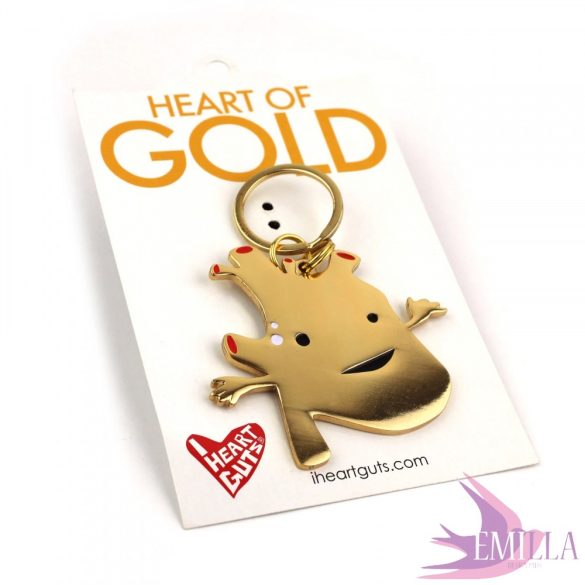 Aranyszív fémkulcstartó - Heart of Gold