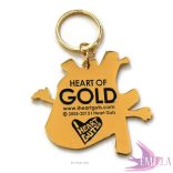 Aranyszív fémkulcstartó - Heart of Gold