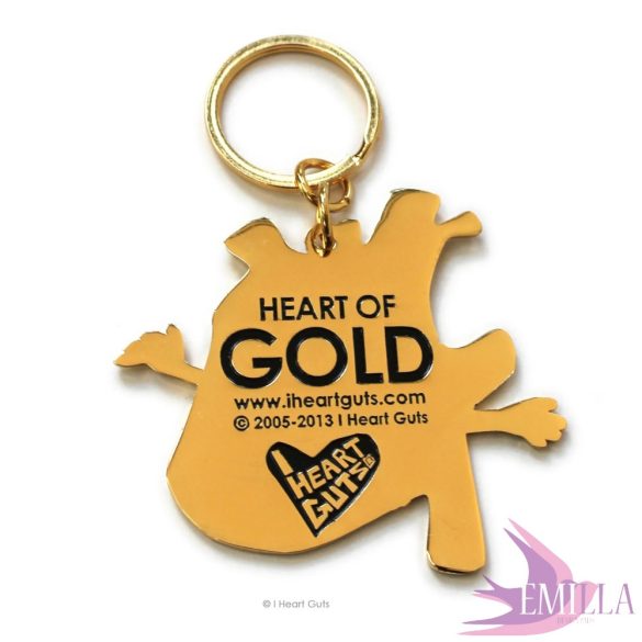 Aranyszív fémkulcstartó - Heart of Gold
