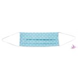 Kids face mask - Blue Dotty / cotton