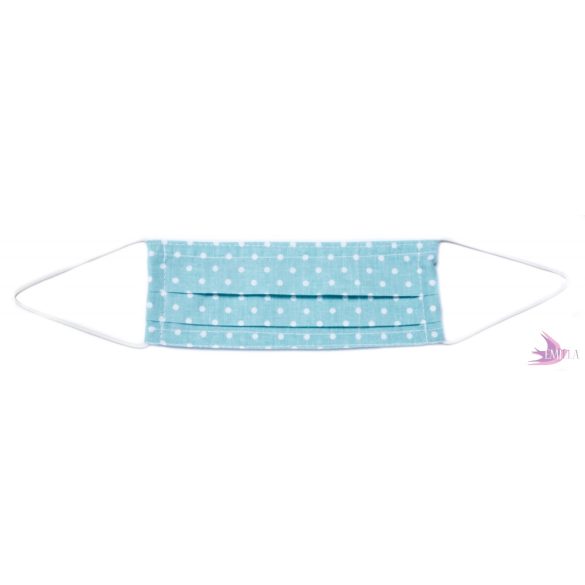 Kids face mask - Blue Dotty / cotton