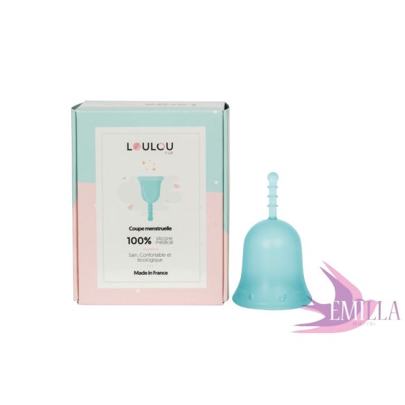 Loulou Cup Turquoise (softer) - small size - with a FREE Emilla liner
