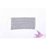 Washable, sterilizable face mask - Grey Polka / cotton guaze