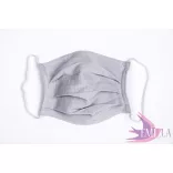 Gumis mosható, sterilizálható arcmaszk - Szürke / pamutgéz