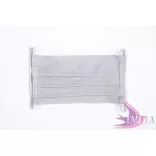 Gumis mosható, sterilizálható arcmaszk - Szürke / pamutgéz