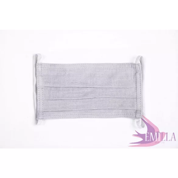 Gumis mosható, sterilizálható arcmaszk - Szürke / pamutgéz
