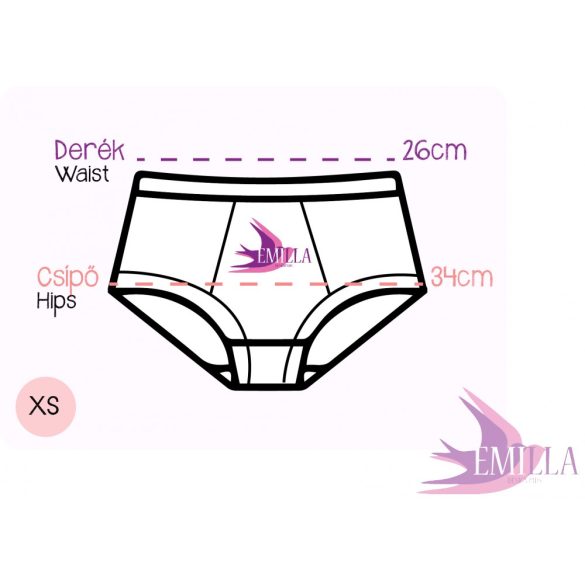 Fekete menstruációs bugyi XL