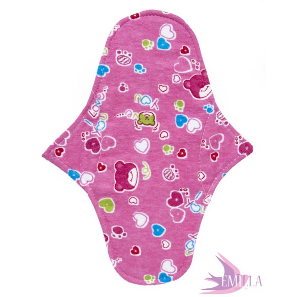 Niké incontinence pad - Pink Bear (Cotton flannel)