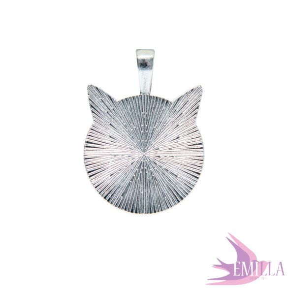 Cattitude Lilac silver plated pendant