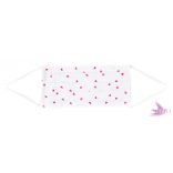 Washable, sterilizable face mask - hearts / cotton doublegauze