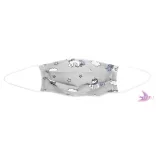 Kids face mask - Grey Unicorn / cotton