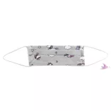 Kids face mask - Grey Unicorn / cotton