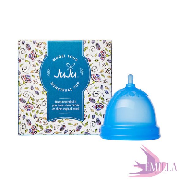Juju Cup model 4 BLUE - shortened size (for low cervix)