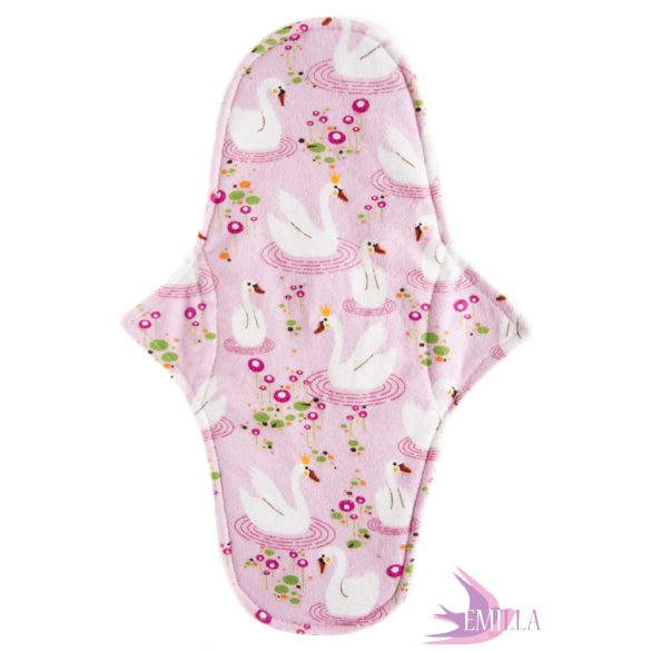 Szeléné incontinence pad - Swans (cotton flannel)