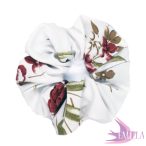 White Bloom scrunchie