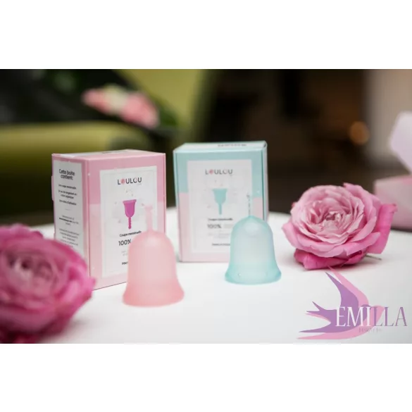 Loulou Cup Turquoise (softer) - small size - with a FREE Emilla liner