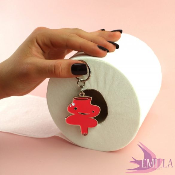 Végbél fémkulcstartó - Bringing up the rear