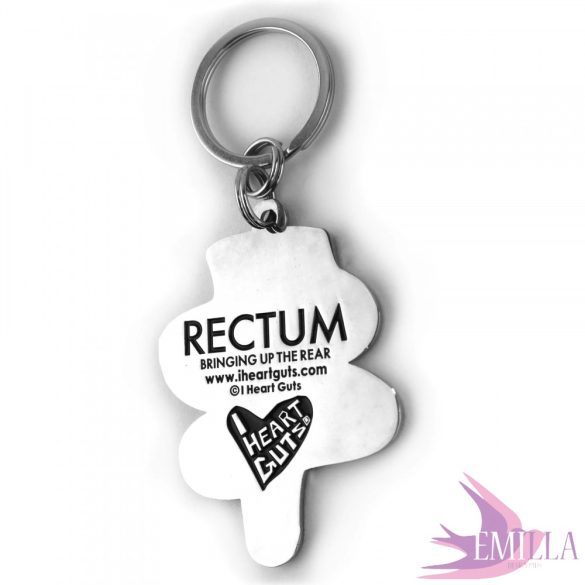 Végbél fémkulcstartó - Bringing up the rear