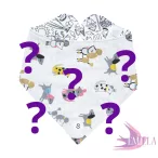 Cotton bib - Rainbow Meadow / Size L