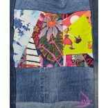 XL Patchwork Zero Waste Little Red - Pamut bevásárlótáska 