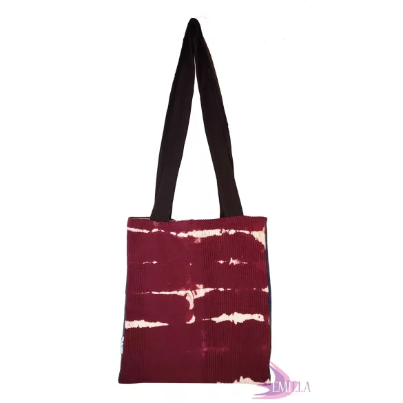 XL Patchwork Zero Waste Little Red - Pamut bevásárlótáska 