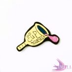 Go, Cup Yourself, enamel pin with glitter