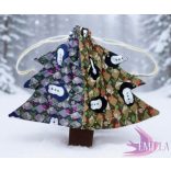 Meglepetés mintás Patchwork Karácsonyfa táska - 100% pamut