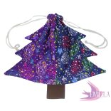 Meglepetés mintás Patchwork Karácsonyfa táska - 100% pamut