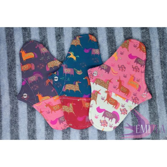 Afrodité norm. vérzéshez 3 db-os szett - Patchwork Unicorn (pamutjersey)