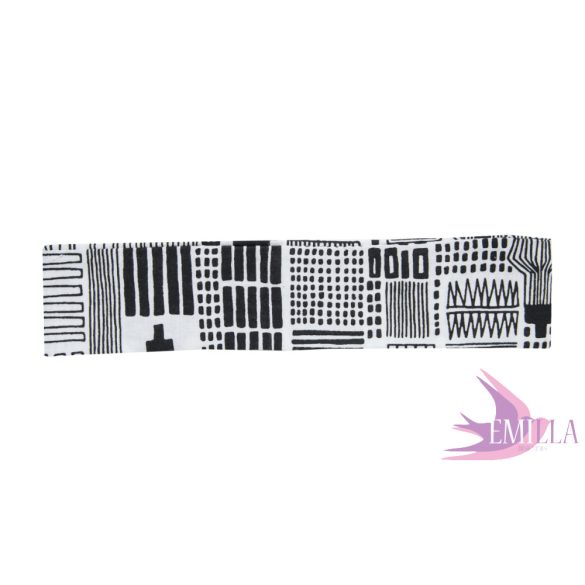 City Headband with added elastic band - 100% cotton M-L